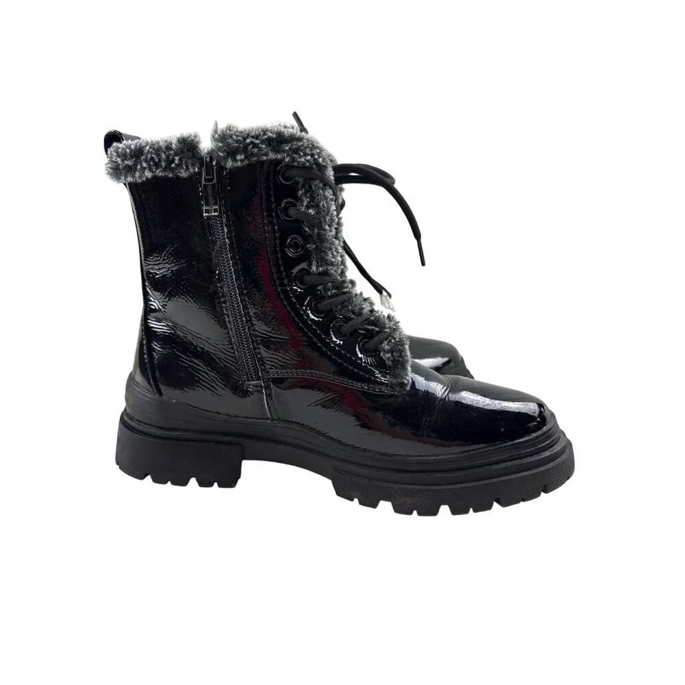 Aquatherm Lyn Women's Boots Faux Fur Waterproof Black Temp Rated Size 8 NEW